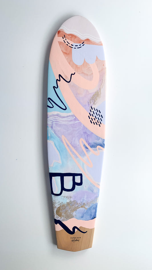 'Bubblegum Delight' ~ hand painted skateboard